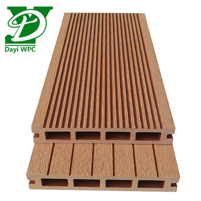 Anti-Korrosion WPC Teak Deck Hohl WPC Decking Abrasionssicher
