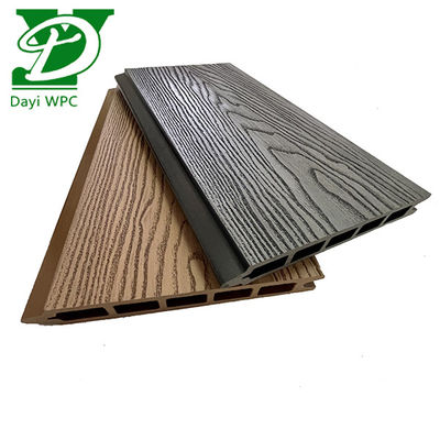 Moderner Garten WPC-Zaun mit tiefgeprägter Prägung Wetterbeständig